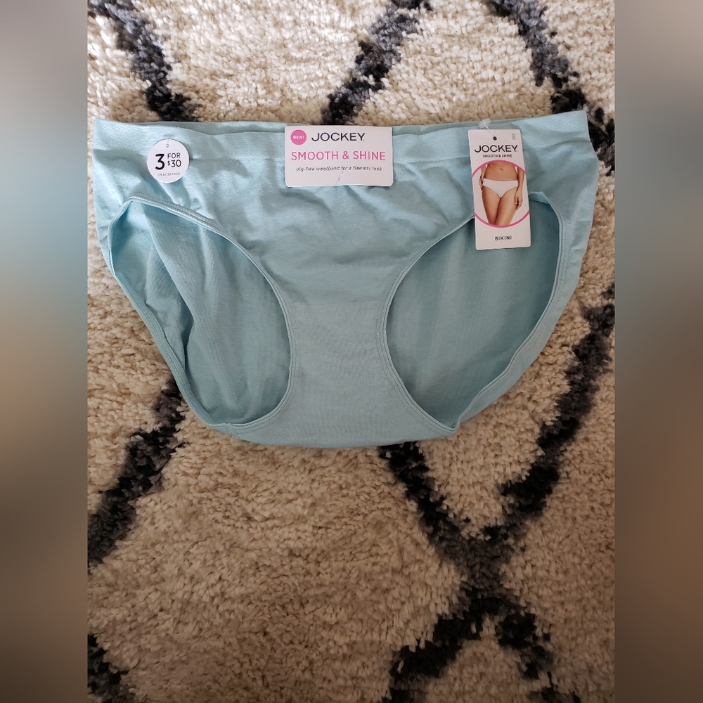 COPY - Jockey Smooth & Shine Light Blue Robin egg blue Bikini Underwear Size 8